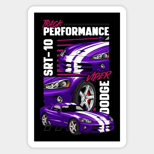 Iconic Viper SRT 10 Car Magnet by milatees